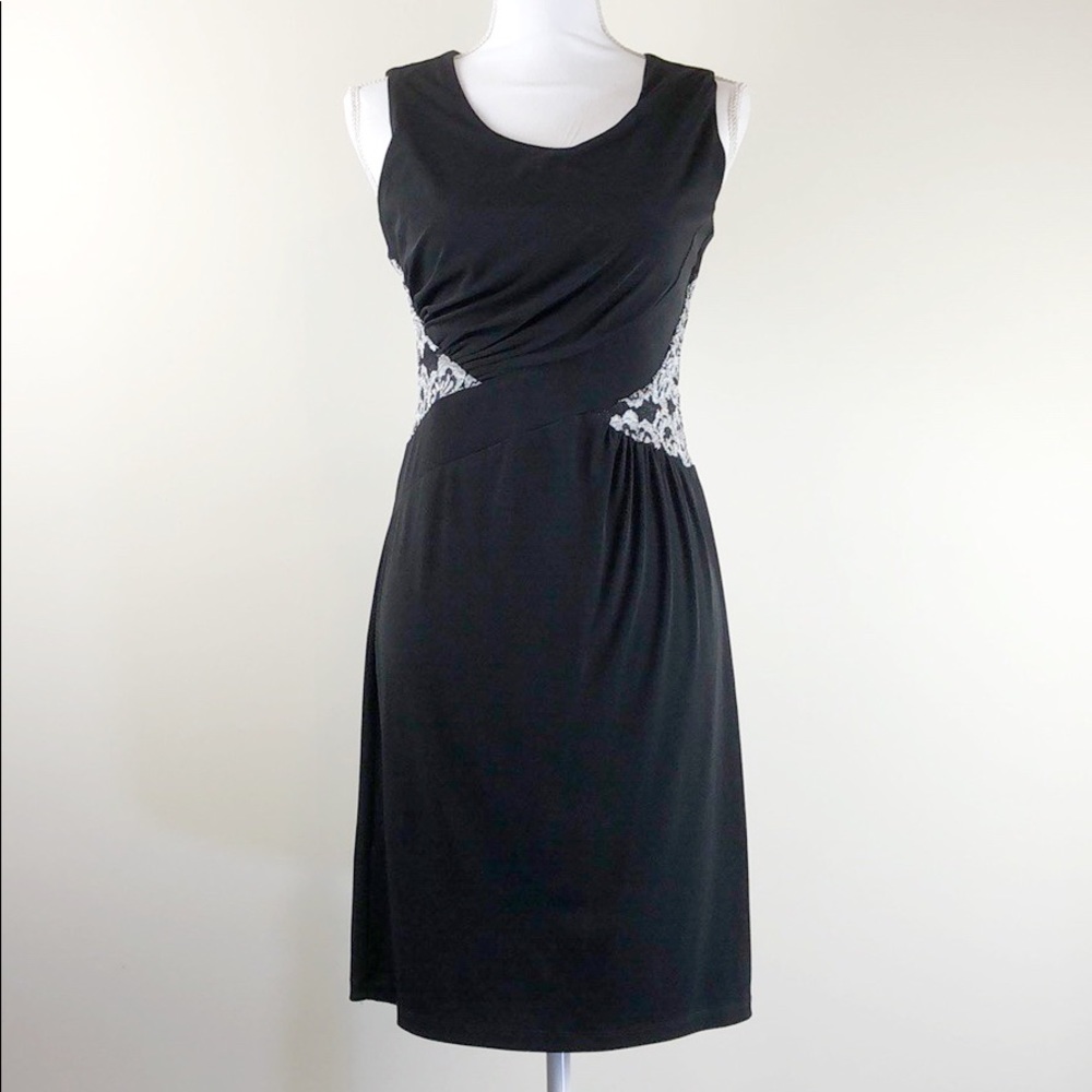Enfocus Studio Floral Print & Black Dress Size 8
